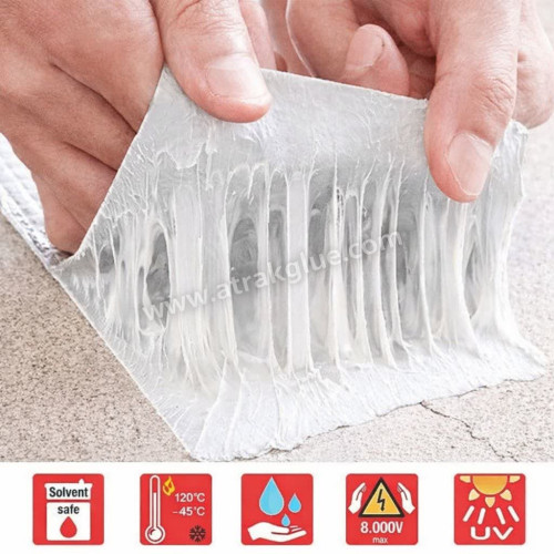 چسب آب بندی بوتیل {آدامسی) باروکش الومینیوم عرض 5سانت طول 5متر